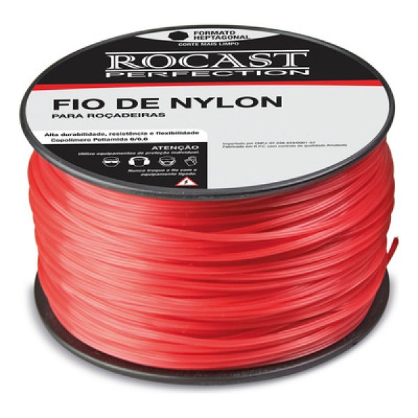 Encontraproduto.com.br - Fio de Nylon para Roçadeiras Bitola 1.6mm Rolo 1016m Rocast 310,0007