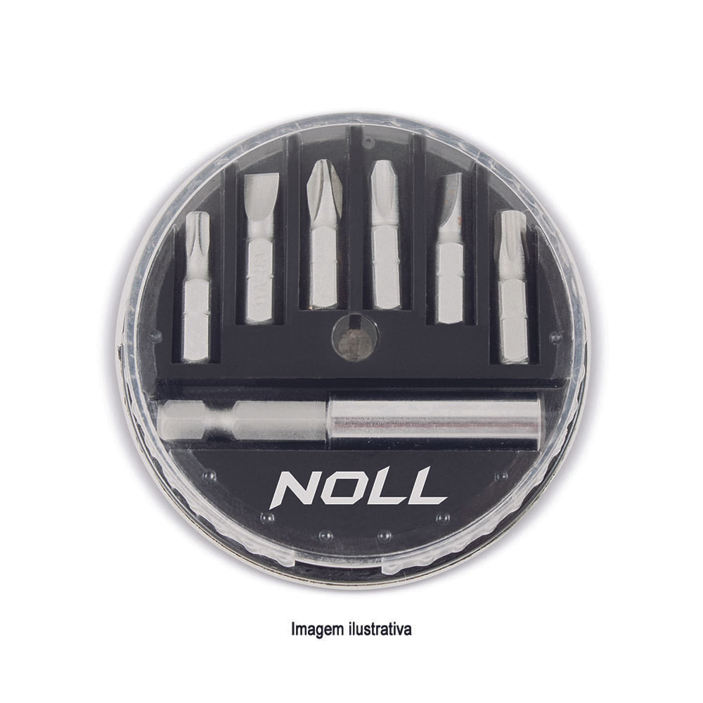Jogo de Bits e Adaptador 1/4 7 Peças Noll 372,0001