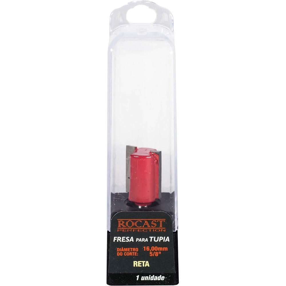 Fresa para tupia Reta 5/8” x 1/4” Rocast 91,0004