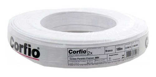 Cordão / Cabo Paralelo Flexível 2x4,0mm² 100m Corfio
