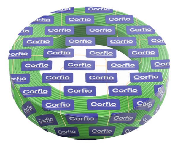 Rolo 200 Metros De Cabo Flexível Bwf Corfio 750v 1mm Verde