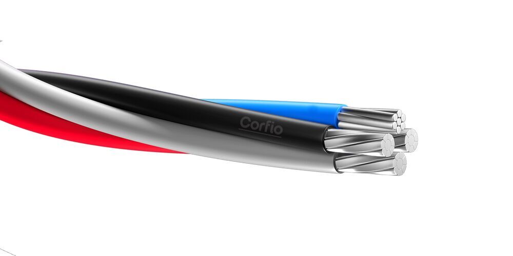 Encontraproduto.com.br - Cabo Multiplexado 16mm Quadruplex 1kv 90 Preto Azul Corfio