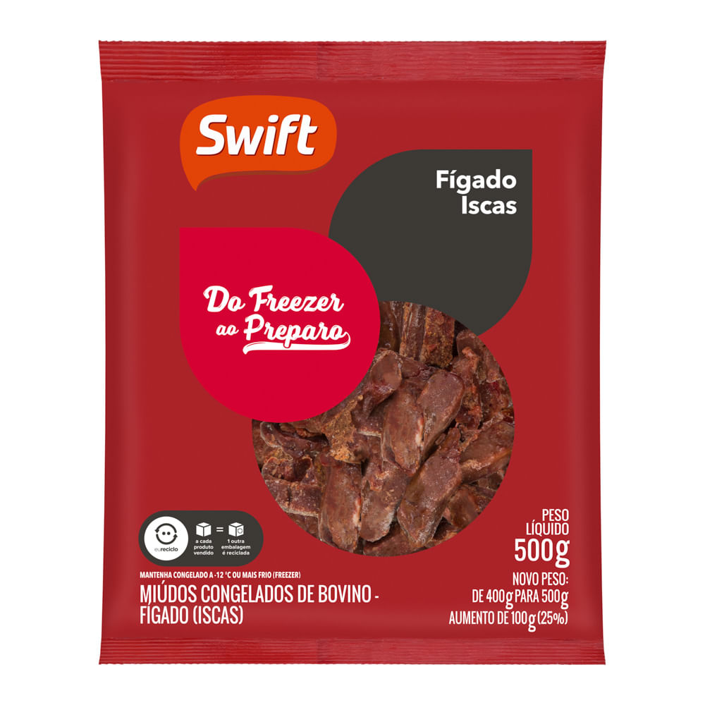 Encontraproduto.com.br - Iscas de Fígado Swift Pacote com 500g