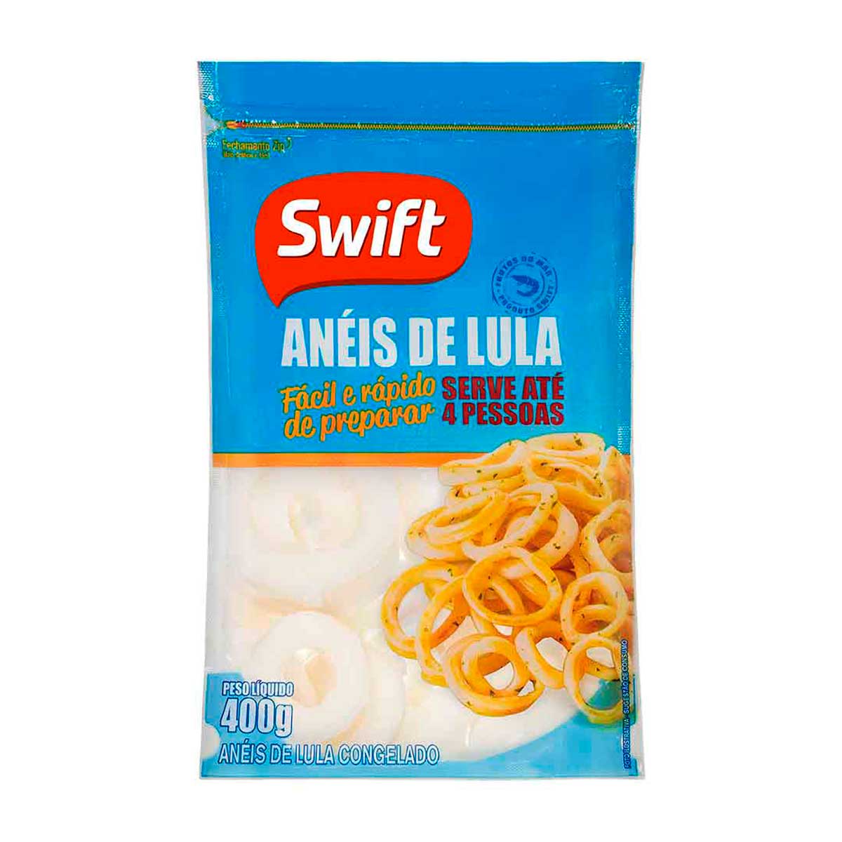 Encontraproduto.com.br - Lula em Anéis Swift Pacote com 400g