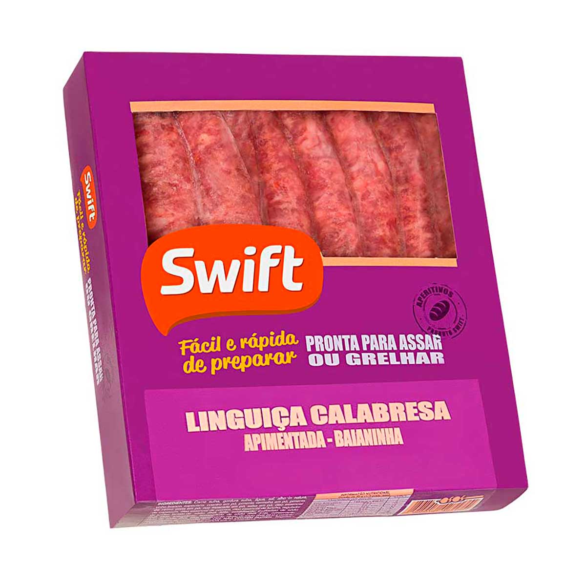 Encontraproduto.com.br - Linguiça de Pernil Swift Apimentada Pacote com 500g