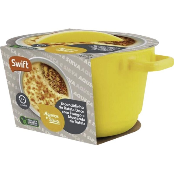 Encontraproduto.com.br - Escondidinho de Batata Doce Swift Frango e Mussarela de Búfala Pote com 350g