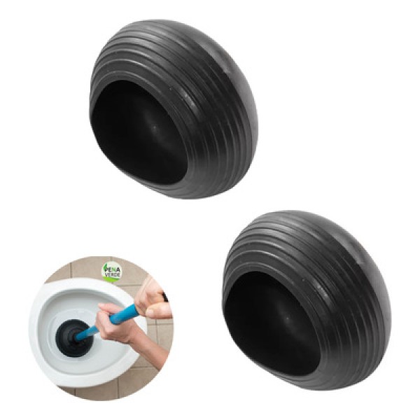 Encontraproduto.com.br - Kit 2 Unidades Desentupidor de WC SEM CABO para Vaso Sanitário De Rosca Borracha Por Sucção Para Banheiro Ralo