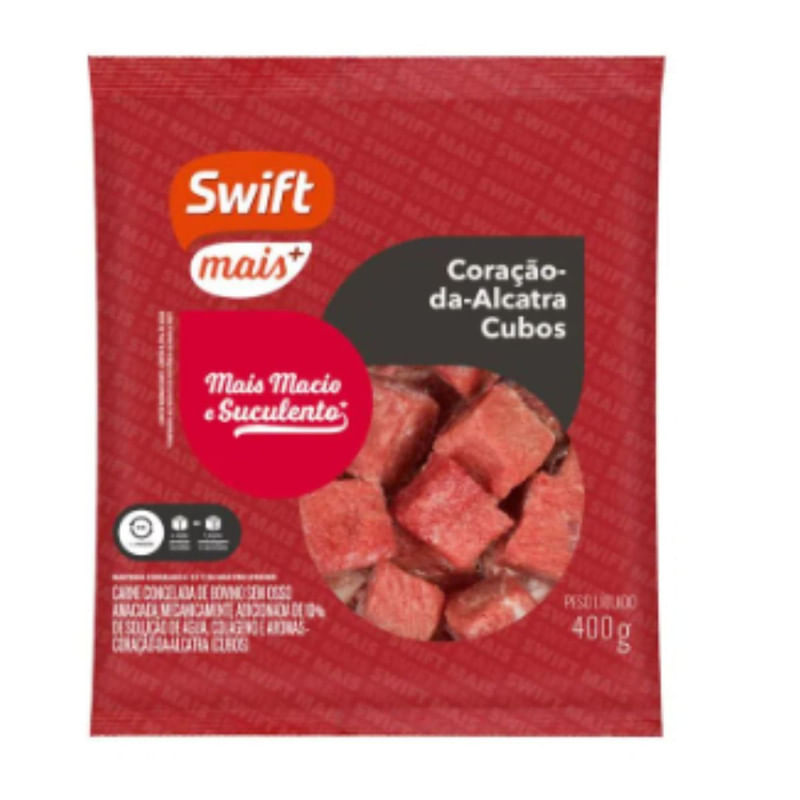 Encontraproduto.com.br - Cubos de Carne Bovina Alcatra Swift Mais Congelado Pacote com 400g