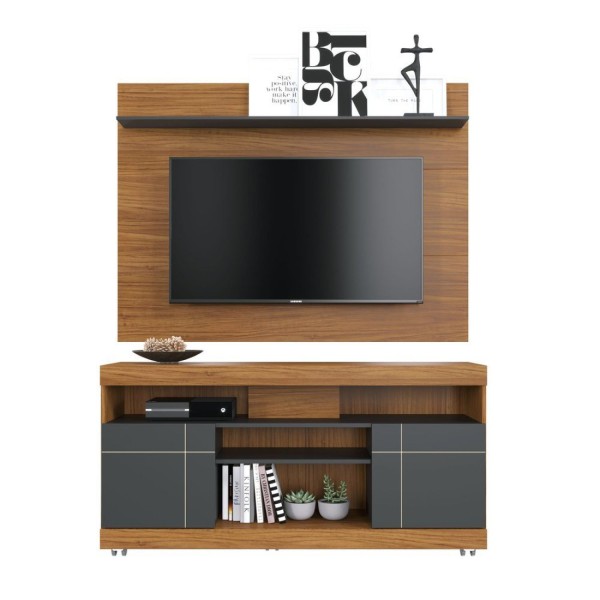 Encontraproduto.com.br - Rack com Painel para TV até 47 Polegadas 2 Portas Yara Maia Colibri