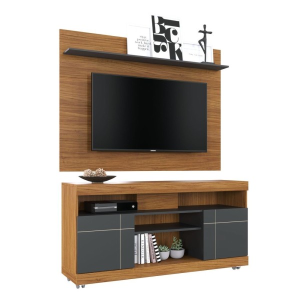 Encontraproduto.com.br - Rack com Painel para TV até 47 Polegadas 2 Portas Yara Maia Colibri