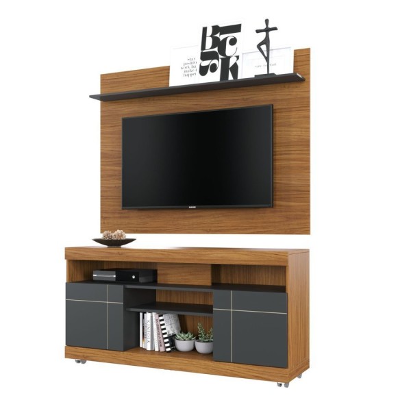 Encontraproduto.com.br - Rack com Painel para TV até 47 Polegadas 2 Portas Yara Maia Colibri