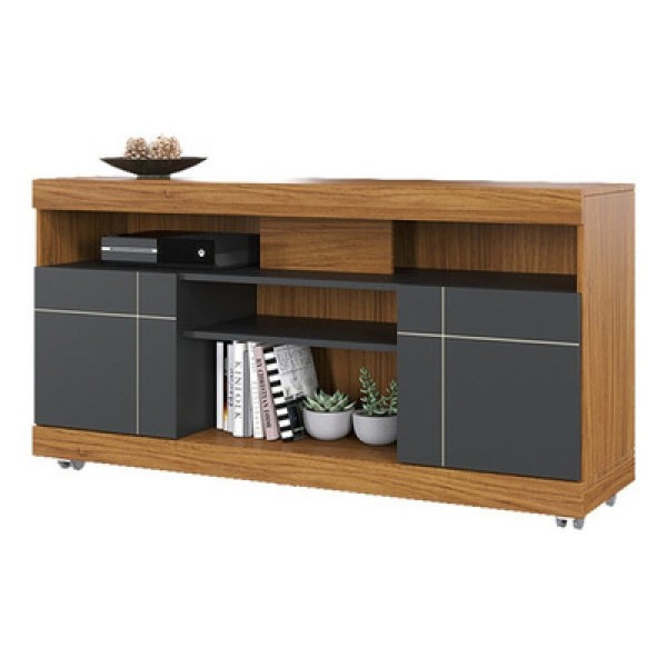 Encontraproduto.com.br - Rack com Painel para TV até 47 Polegadas 2 Portas Yara Maia Colibri