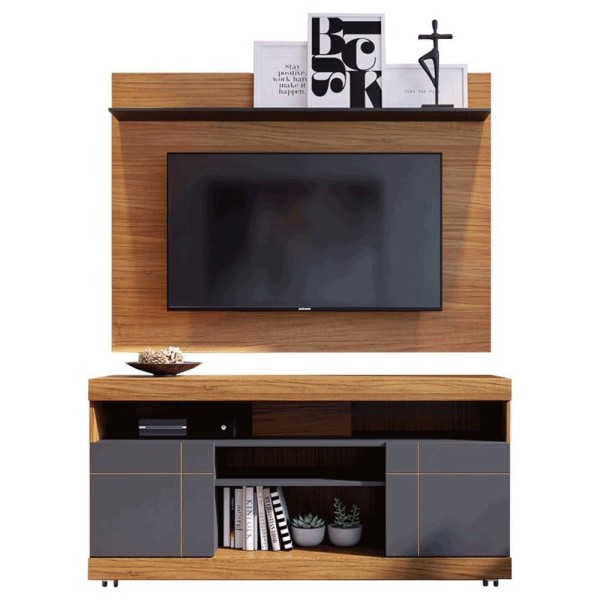 Encontraproduto.com.br - Rack com Painel para TV até 47 Polegadas 2 Portas Yara Maia Colibri