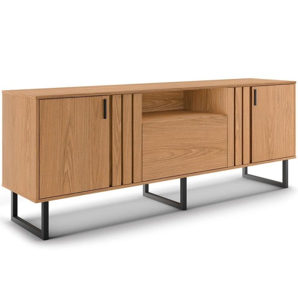 Encontraproduto.com.br - Rack Colibri Juruá com 180 cm de Largura, 3 Portas, Ideal para TV de até 70” Freijó