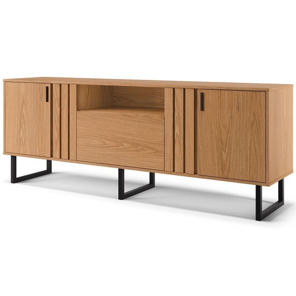 Encontraproduto.com.br - Rack Colibri Juruá com 180 cm de Largura, 3 Portas, Ideal para TV de até 70” Freijó