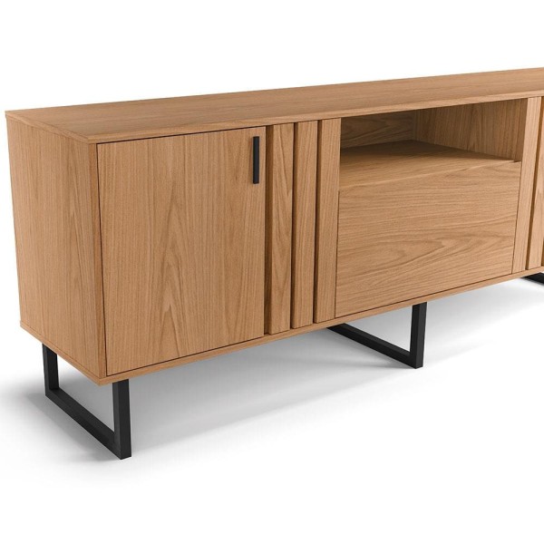 Encontraproduto.com.br - Rack Colibri Juruá com 180 cm de Largura, 3 Portas, Ideal para TV de até 70” Freijó