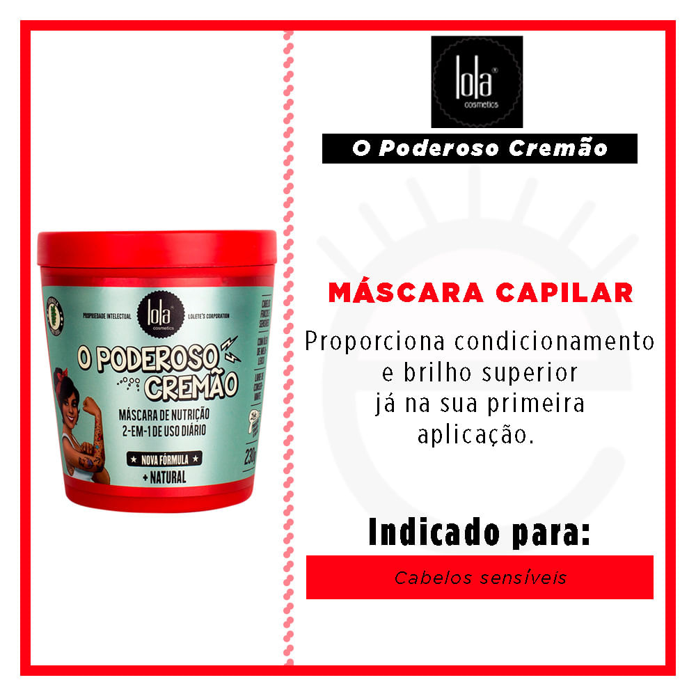 Encontraproduto.com.br - Mascara De Nutricao 230g O Poderoso Cremao - Lola