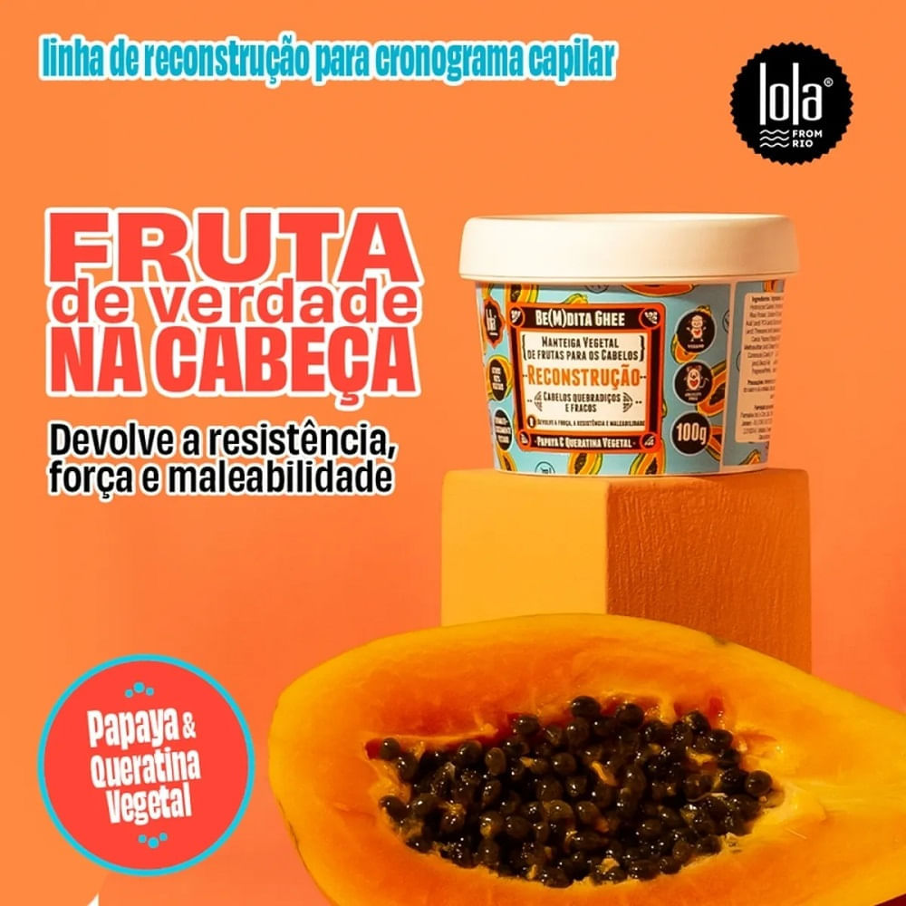 Encontraproduto.com.br - Mascara Bem Dita Ghee 100g Reconstrucao Papaya - Lola