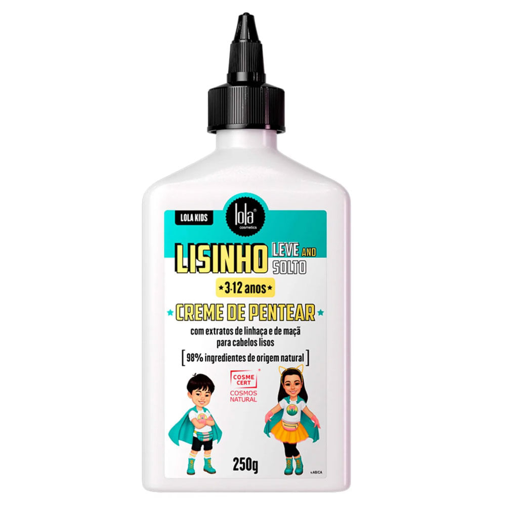 Lola Kids Lisinho Leve e Solto Creme de Pentear 250mL