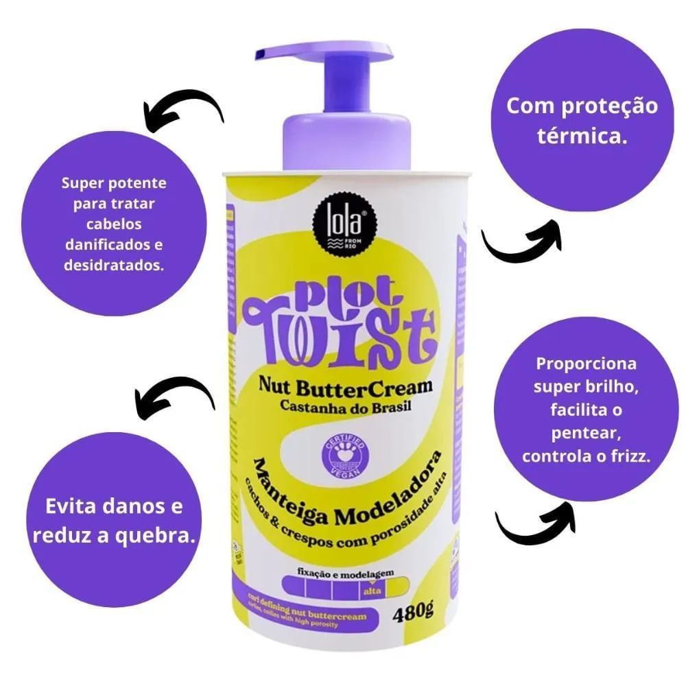 Encontraproduto.com.br - Manteiga Modeladora 480g Plot Twist Nut Butter Cream - Lola