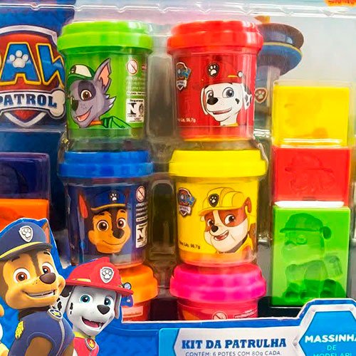 Encontraproduto.com.br - Patrulha Canina Massinha Kit Com 6 Potes - Sunny 1371