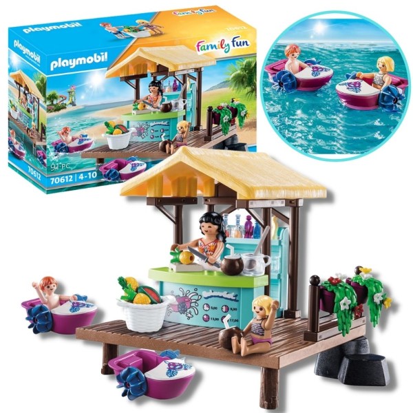 Encontraproduto.com.br - Playmobil - Quiosque Com Pedalinhos - Family Fun - 70612