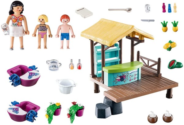 Encontraproduto.com.br - Playmobil - Quiosque Com Pedalinhos - Family Fun - 70612