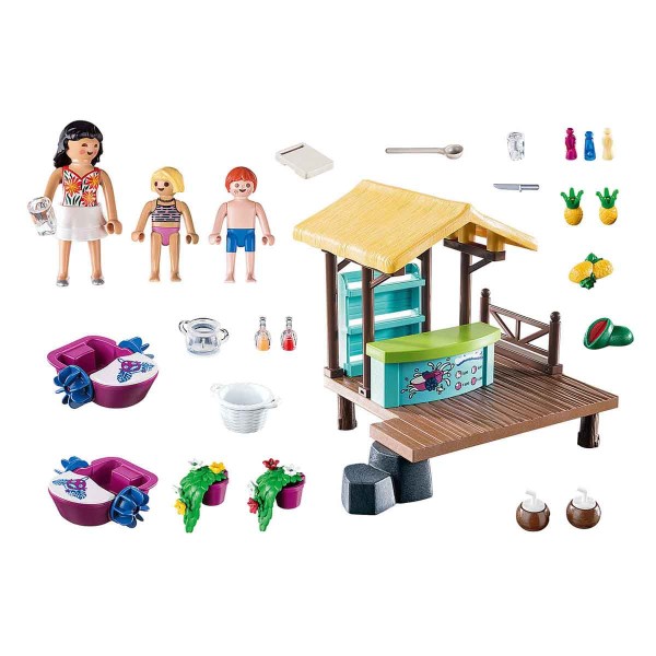 Encontraproduto.com.br - Playmobil - Quiosque Com Pedalinhos - Family Fun - 70612