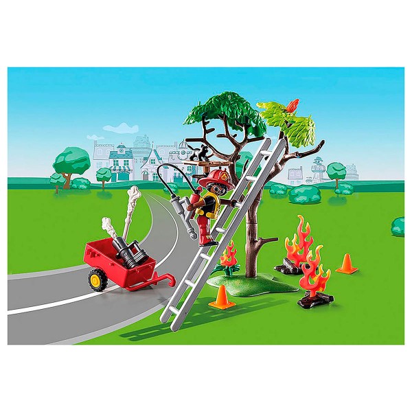 Encontraproduto.com.br - Playmobil Ação De Resgate De Fogo Resgate De Gato Sunny