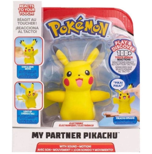 Encontraproduto.com.br - Pokémon Meu Parceiro - Pikachu com Luz e Som - Sunny