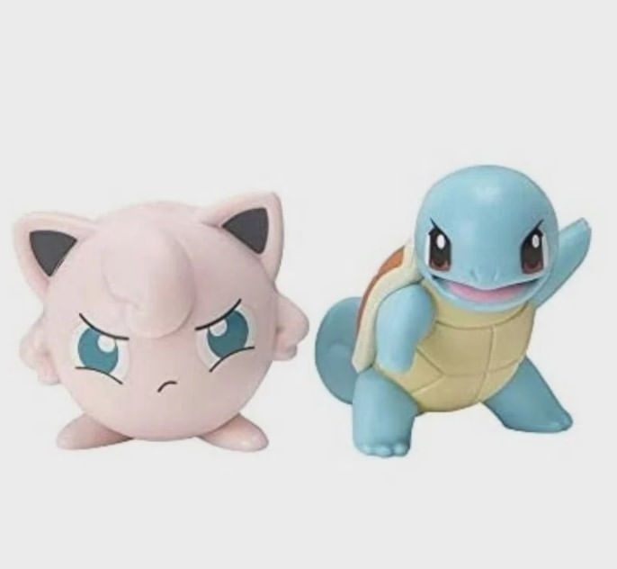 Encontraproduto.com.br - Mini Figuras e Acessórios - Pokémon - Ataque Surpresa - Squirtle e Jigglypuff - Sunny