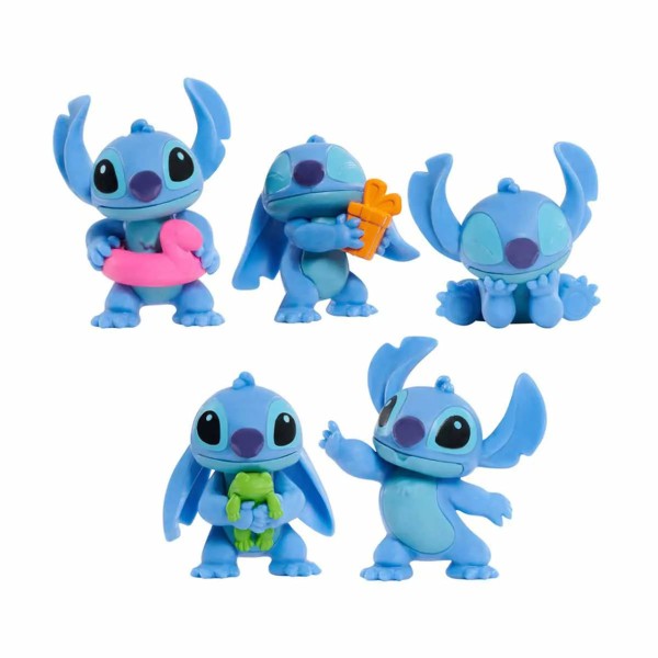 Encontraproduto.com.br - Stitch Conjunto 5 Mini Bonecos de 4cm Colecionáveis - Disney