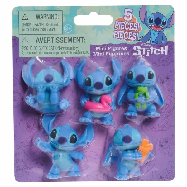 Encontraproduto.com.br - Stitch Conjunto 5 Mini Bonecos de 4cm Colecionáveis - Disney