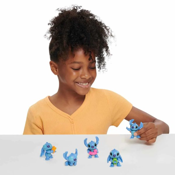 Encontraproduto.com.br - Stitch Conjunto 5 Mini Bonecos de 4cm Colecionáveis - Disney