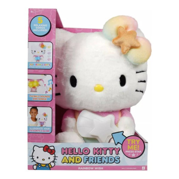 Encontraproduto.com.br - Pelúcia Hello Kitty 25 Cm Com Luz e Som Sunny - 4326