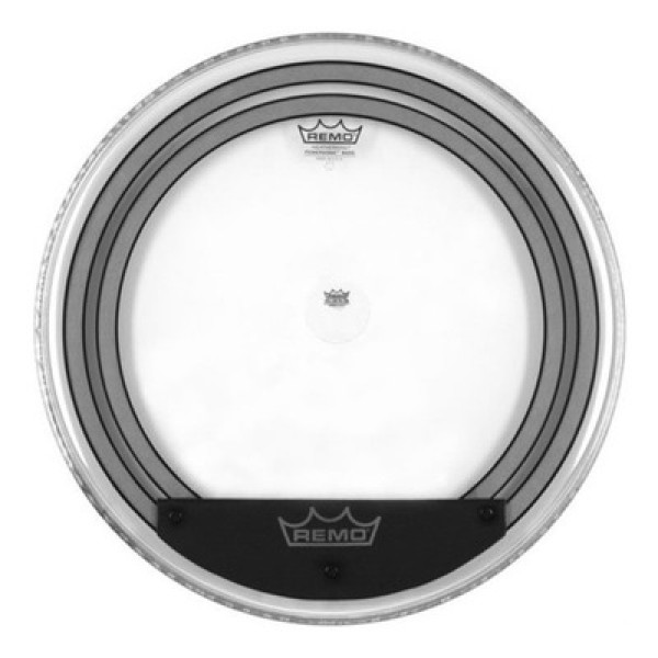Pele Remo Powersonic Clear para Bumbo Transparente com Muffle