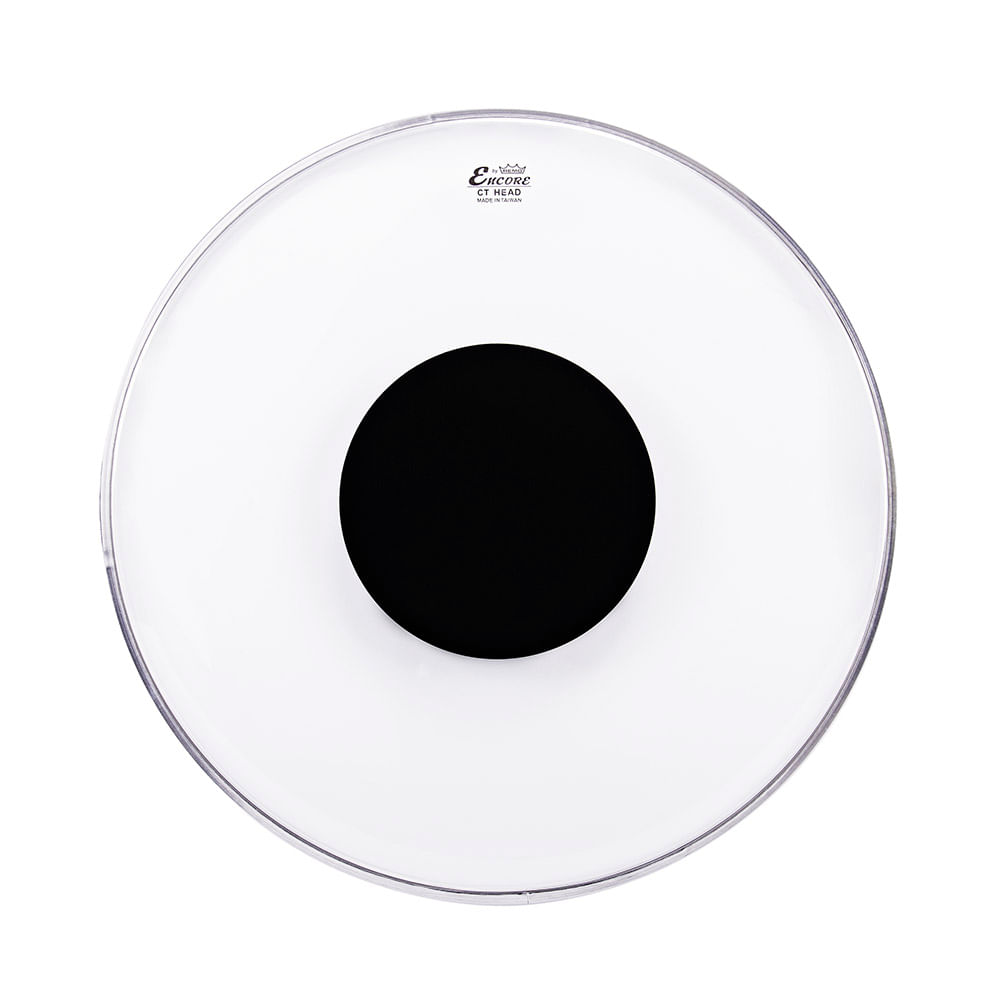 Encontraproduto.com.br - Pele Encore Controlled Sound Clear Transparente com Círculo Preto by Remo