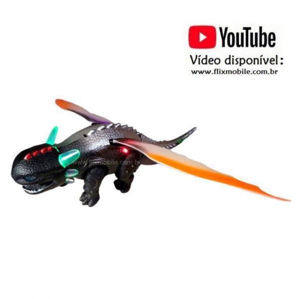 Encontraproduto.com.br - Brinquedo Dragão Anda Mexe As Asas Com Luzes Sons Banguela