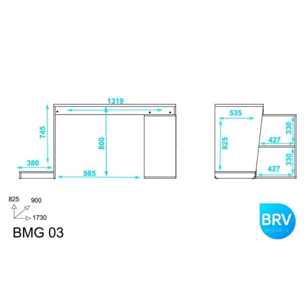 Encontraproduto.com.br - Mesa Para Computador Gamer 4 Nichos Bmg 03 - Preto