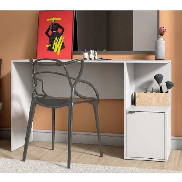 Encontraproduto.com.br - Mesa De Computador Bc 75 Branco 01 Porta Branco