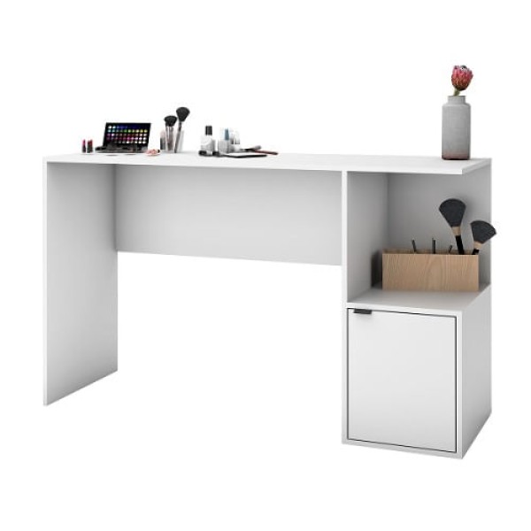 Encontraproduto.com.br - Mesa De Computador Bc 75 Branco 01 Porta Branco