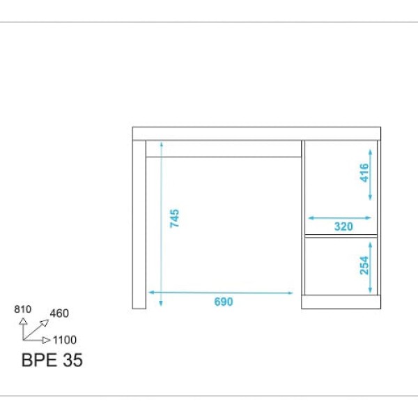 Encontraproduto.com.br - Penteadeira 1 Porta 1 Gaveta Bpe 35 - Branco