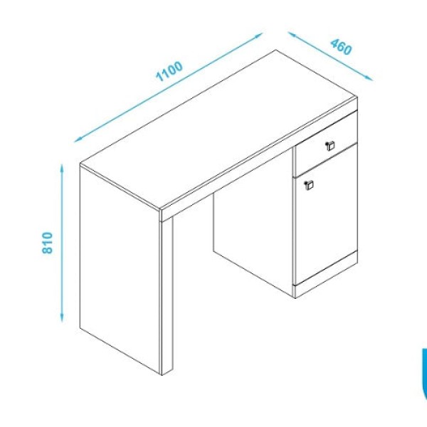 Encontraproduto.com.br - Penteadeira 1 Porta 1 Gaveta Bpe 35 - Branco