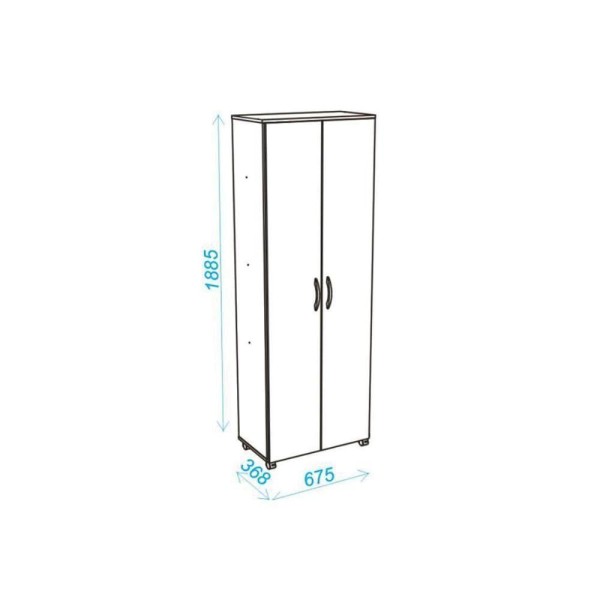 Encontraproduto.com.br - Armário Multiuso Lavanderia Bs01 C/ 2 Portas Branco - Brv