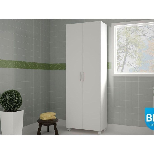 Encontraproduto.com.br - Armário Multiuso Lavanderia Bs01 C/ 2 Portas Branco - Brv
