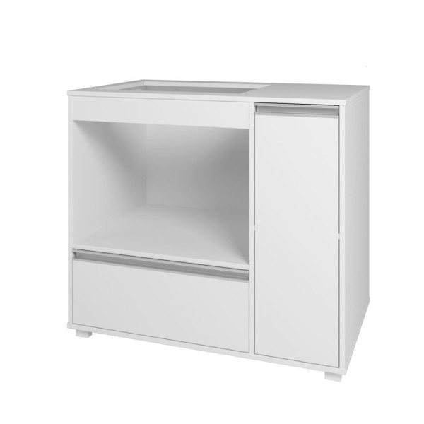 Encontraproduto.com.br - Balcão para Cooktop com 02 Portas Branco