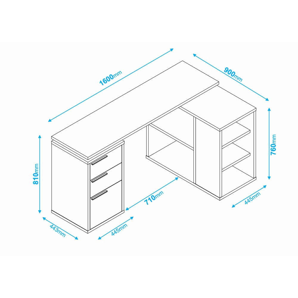 Encontraproduto.com.br - Mesa para Computador Preta