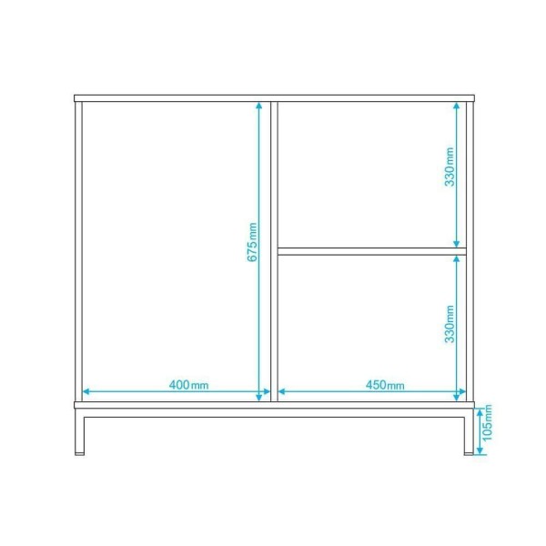 Encontraproduto.com.br - Cômoda Com 2 Nichos Bcm 135