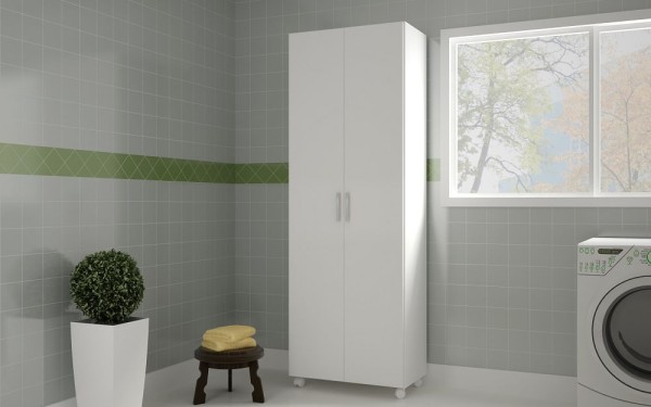 Armario 2 Portas 3 Prateleiras Branco Mdp 15Mm
