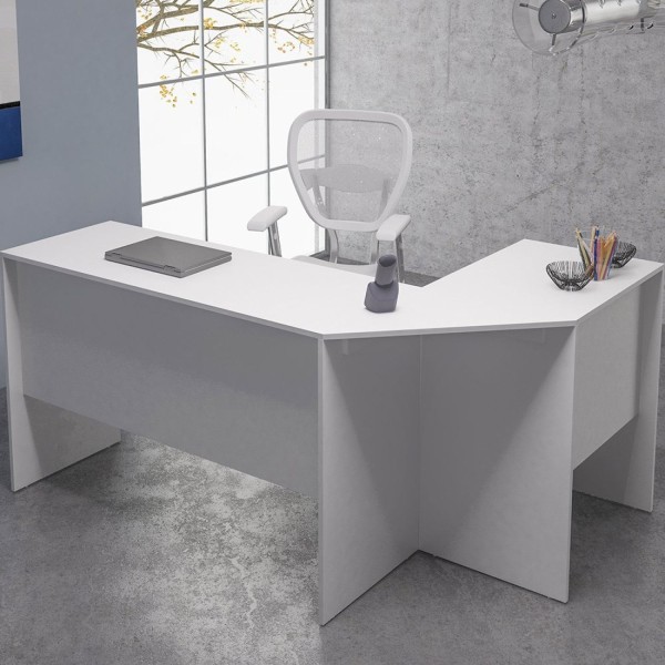 Encontraproduto.com.br - Mesa de Escritório em L - Branco